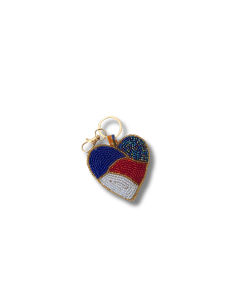 Porte-clés / Charms -coeur- fait main en Haïti