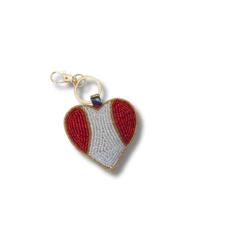 Porte-clés / Charms -coeur- fait main en Haïti