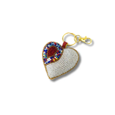 Porte-clés / Charms -coeur- fait main en Haïti