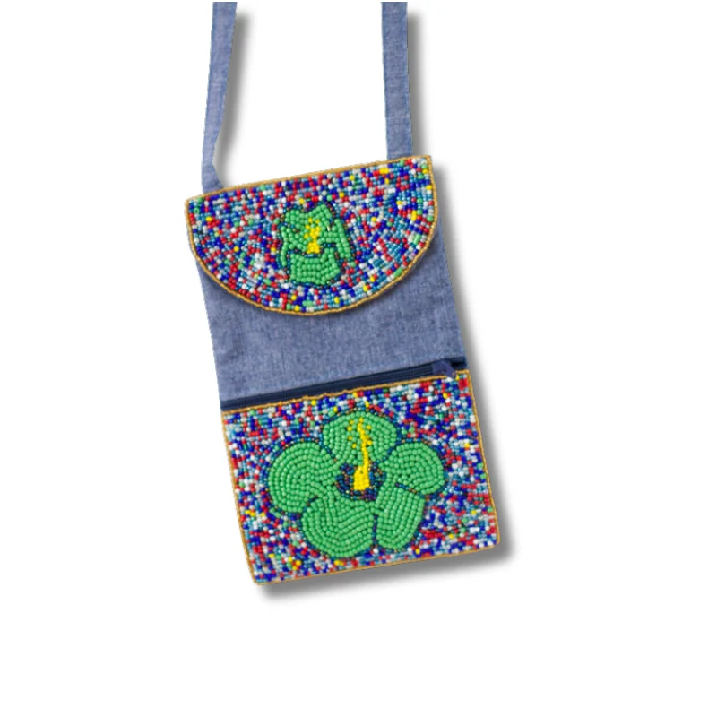 Pochette bandoulière karabela Choublak- enfant  - artisanat haïtien