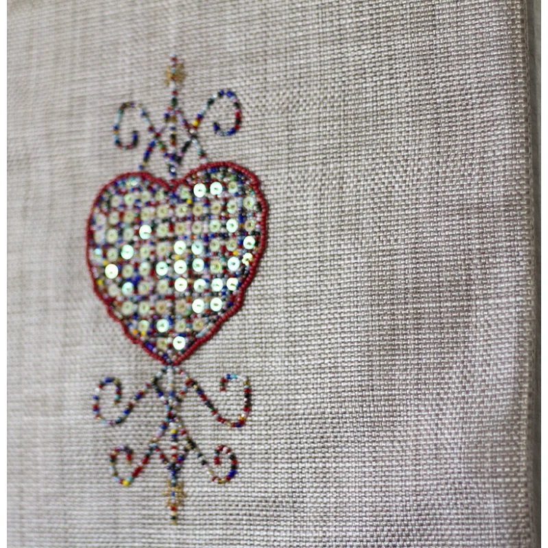 Tote bag Vèvè Erzulie - broderie perles, artisanat haïtien