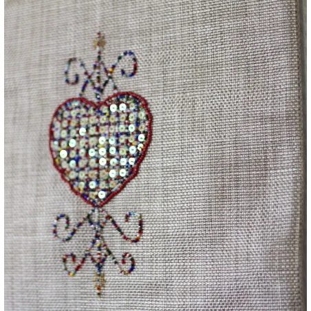 Tote bag Vèvè Erzulie - broderie perles, artisanat haïtien