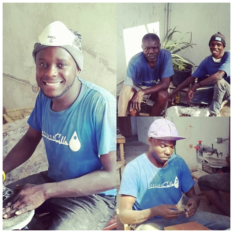 Boucles d'oreilles en corne – Fait main, Haïti