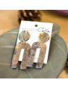 Boucles d'oreilles en corne – Fait main, Haïti