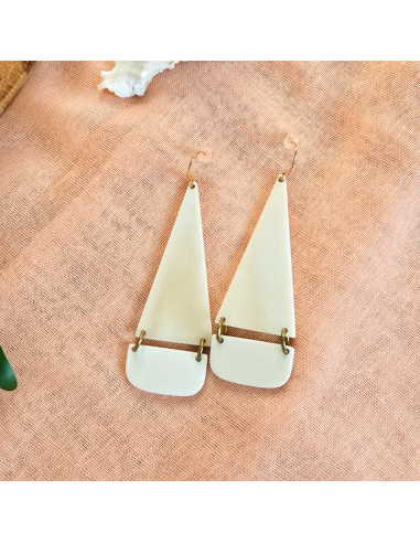 Boucles d'oreilles pendantes LAMI -artisanat haïtien
