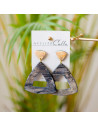 Boucles d'oreilles ANITA en corne - artisanat haïtien
