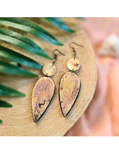 Boucles d'oreilles ANAYIZ en corne - artisanat haïtien 2
