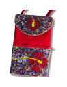 Pochette bandoulière perlée rouge Haïti- artisanat haïtien