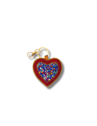 Porte-clés / Charms -coeur- fait main en Haïti
